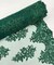 Hunter Green Sequin Embroidered Lace Fabric by the Yard, 54" Wide Floral Mesh Lace with Double Scalloped Edges